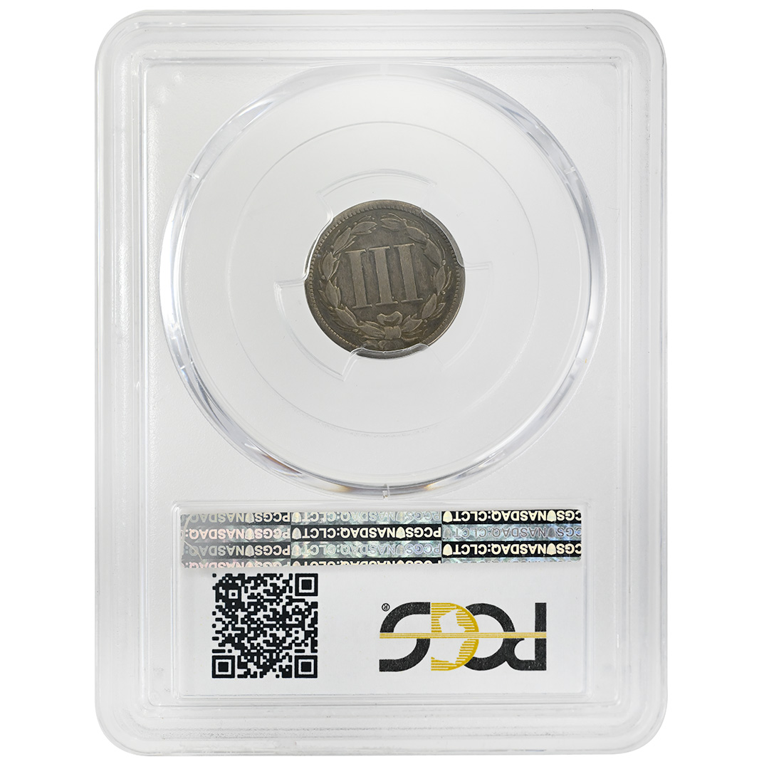1885 3CN Three Cent Nickel PCGS VF20 - Image 2