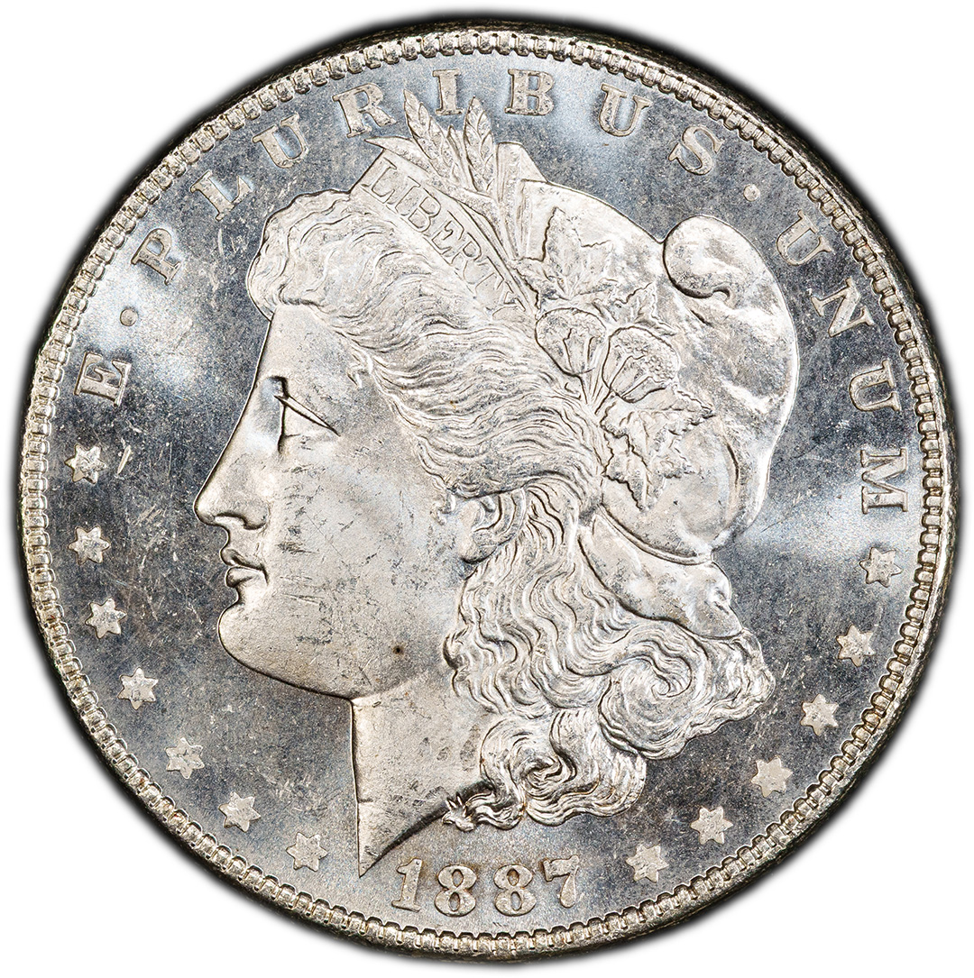 1887/6 $1 Morgan Dollar Rare Coin PCGS MS64+PL VAM 2 7/6