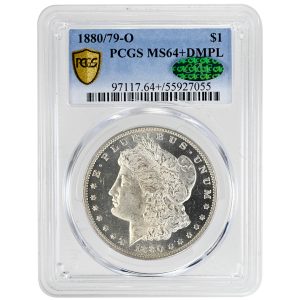 1880-O $1 80/79 Morgan Dollar Rare Coin PCGS MS64+ DMPL