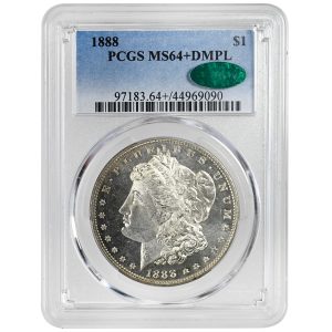 1888 $1 Morgan Dollar Rare Coin PCGS MS64+ DMPL CAC