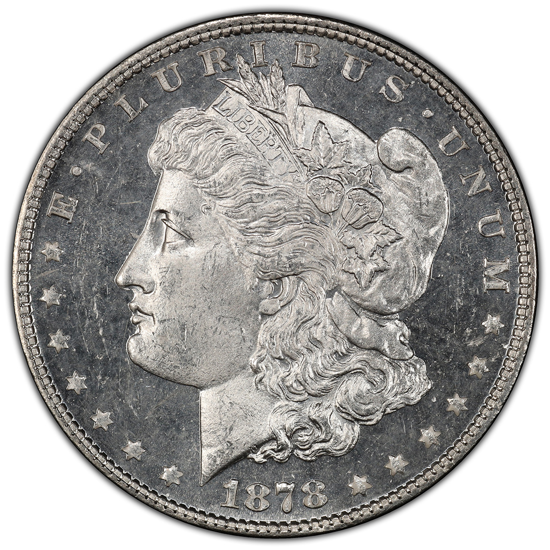 1878 7/8TF $1 Morgan DollarĀ Rare Coin PCGS MS65DMPLĀ POP 8/0