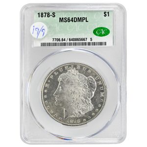 1878-S $1 Morgan Dollar Rare Coin CAC MS64DMPL