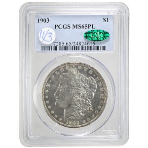 1903 $1 Morgan Dollar Rare Coin PCGS MS65PL CAC