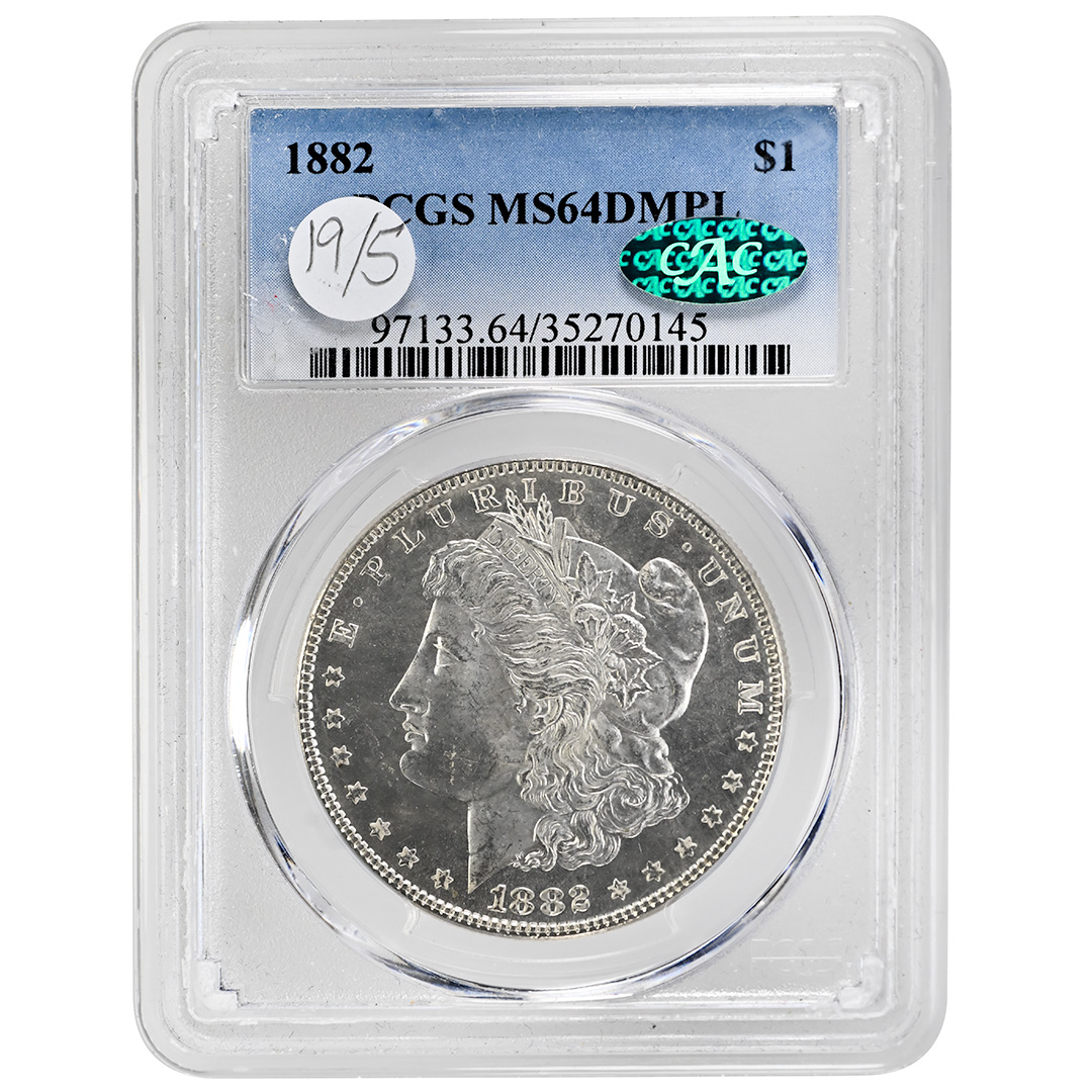 1882 $1 Morgan Dollar Rare Coin PCGS MS64DMPL CAC