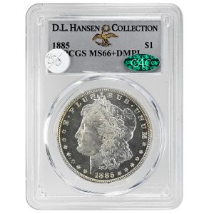 1885 $1 Morgan Dollar Rare Coin PCGS MS66+DMPL CAC