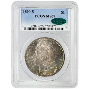 1890-S $1 Morgan Dollar Rare Coin PCGS MS67 CAC