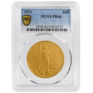 1911 $20 St. Gaudens Rare Coin PCGS PR66