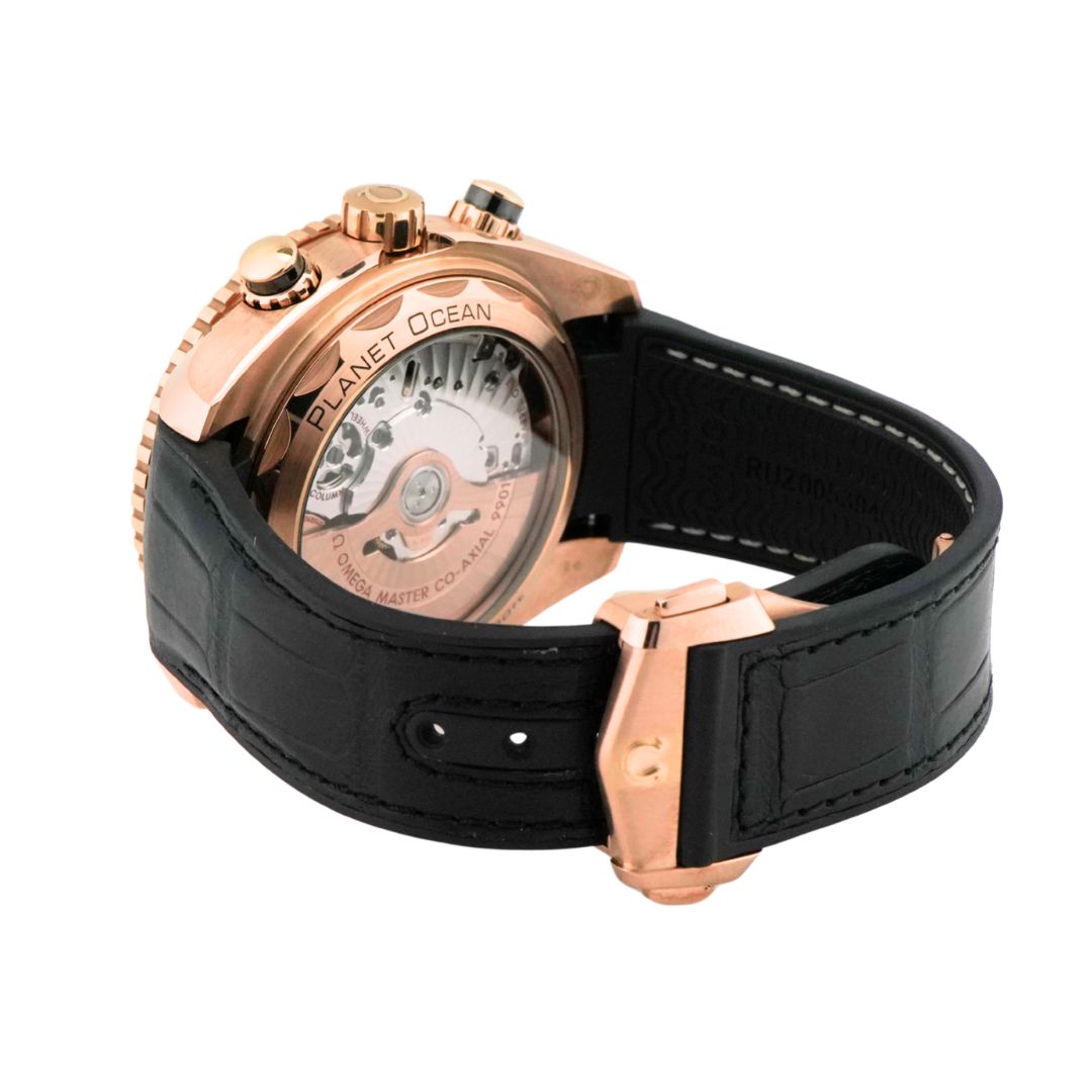 Omega Seamaster Planet Ocean 18K Rose Gold Black Dial 600M