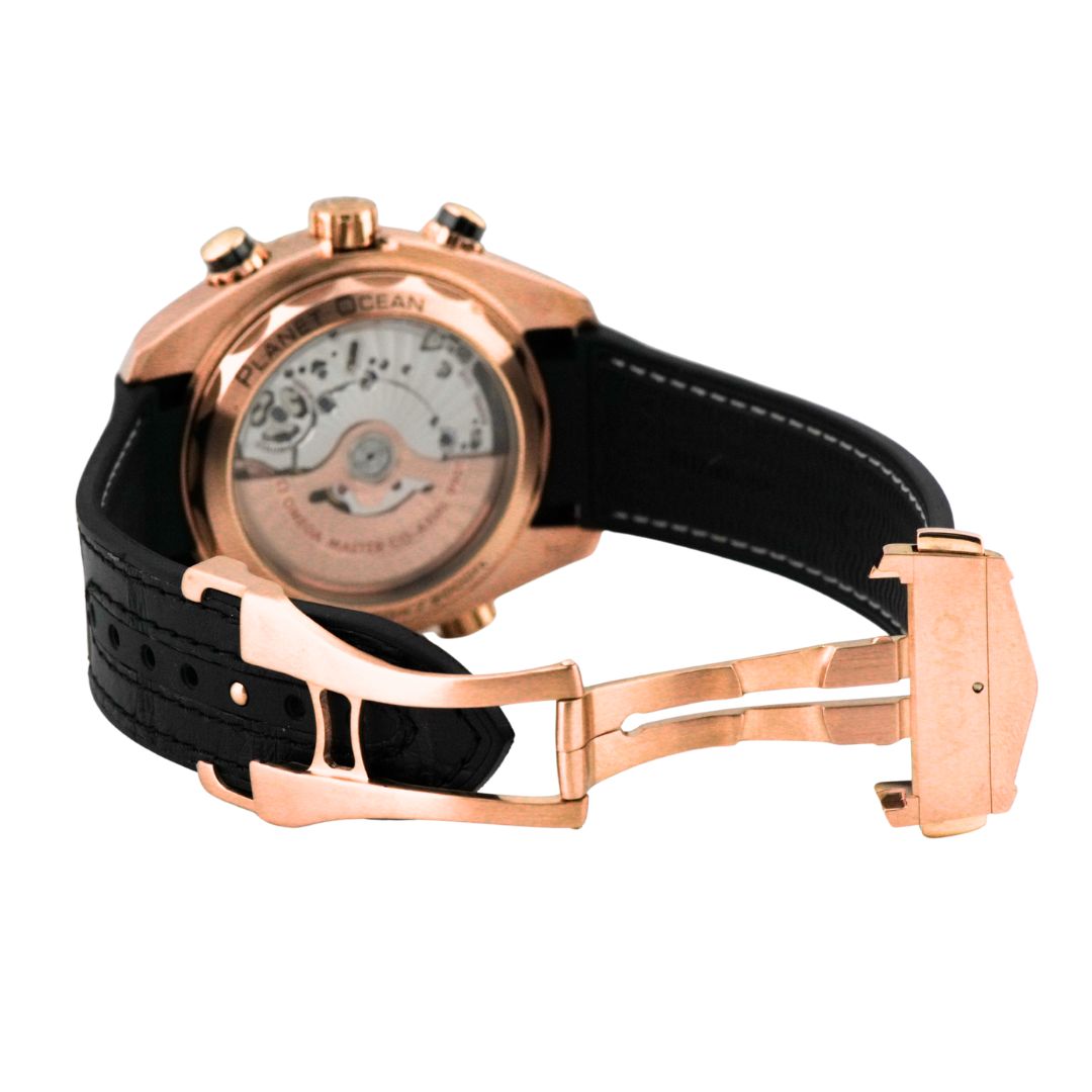 Omega Seamaster Planet Ocean 18K Rose Gold Black Dial 600M