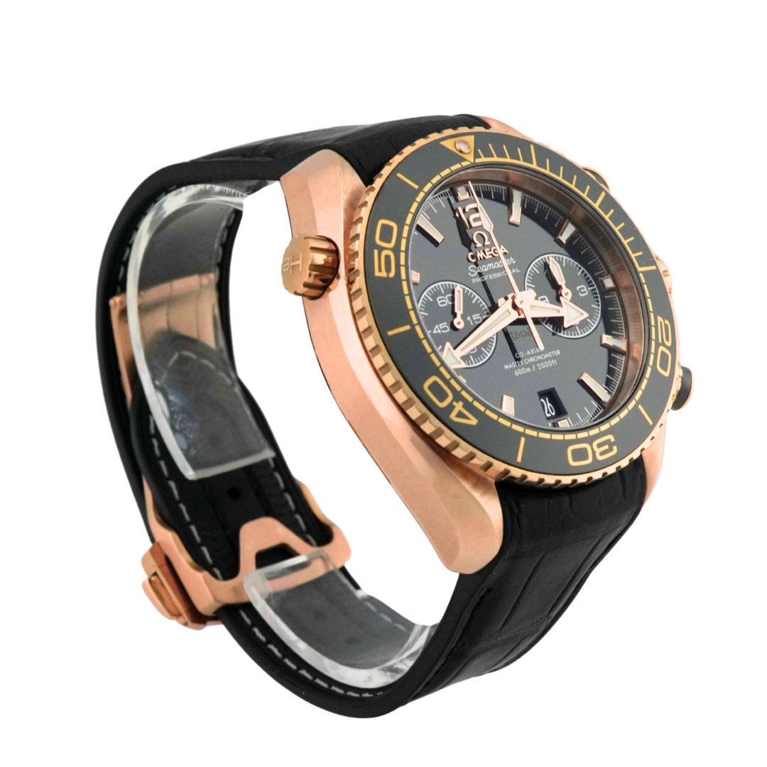 Omega Seamaster Planet Ocean 18K Rose Gold Black Dial 600M