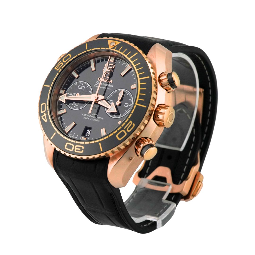 Omega Seamaster Planet Ocean 18K Rose Gold Black Dial 600M