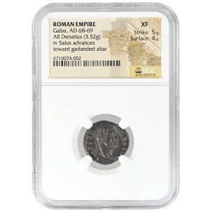 Galba AD 68-69 AR Denarius 3.52g NGC XF Strike 5/5 Surface 4/5