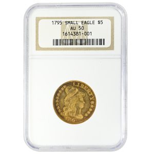 1795 $5 Draped Bust Rare Coin NGC AU50
