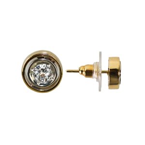 14K Yellow Gold Vintage Diamond Stud Earrings 0.30ct