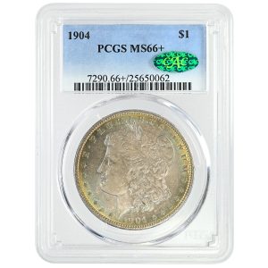 1904 $1 Morgan Dollar Rare Coin PCGS MS66+ CAC