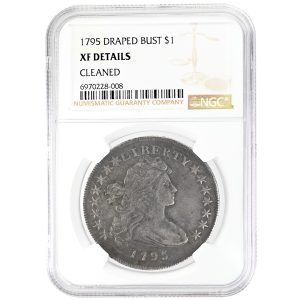 1795 $1 Draped Bust Dollar Rare Coin NGC XF Details Off-Center