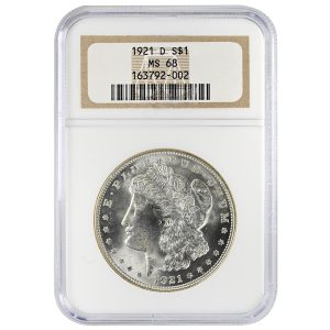 1921-D $1 Morgan Dollar Rare Coin NGC MS68