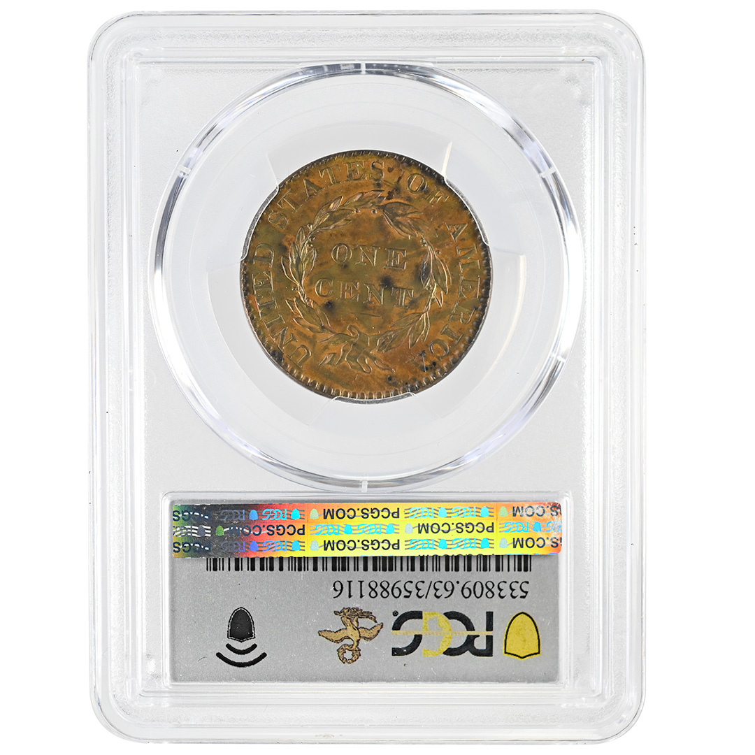 1822 1C Coronet Head PCGS PR63BN Cent Newcomb 6