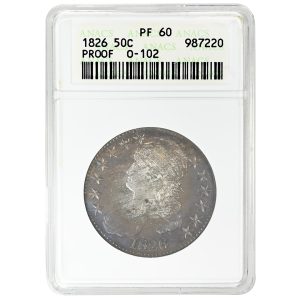 1826 50C Capped Bust Half Dollar Rare Coin ANACS PF60