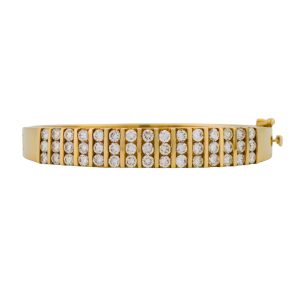 14K Yellow Gold Diamond Bangle Bracelet