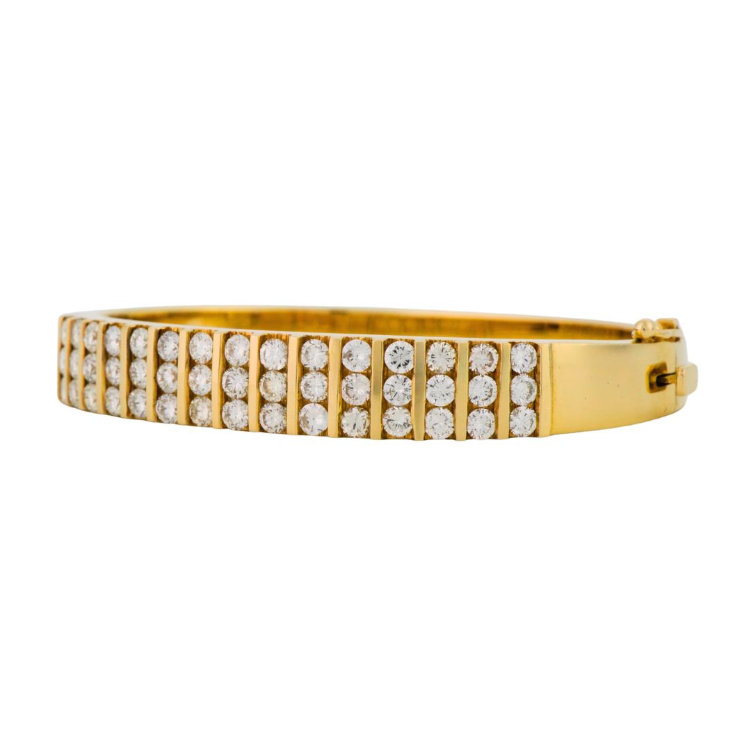 14K Yellow Gold Diamond Bangle Bracelet