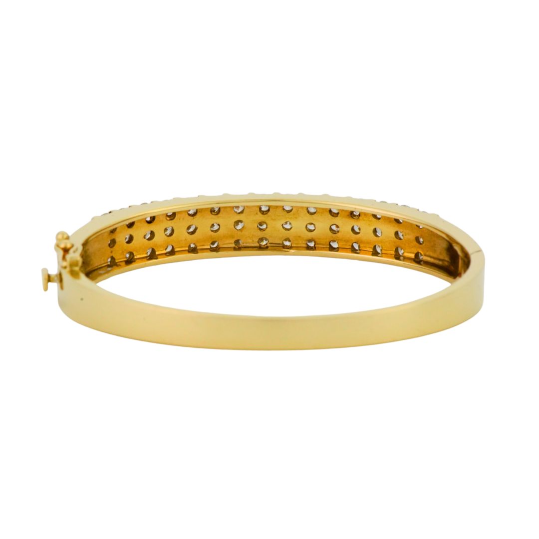 14K Yellow Gold Diamond Bangle Bracelet