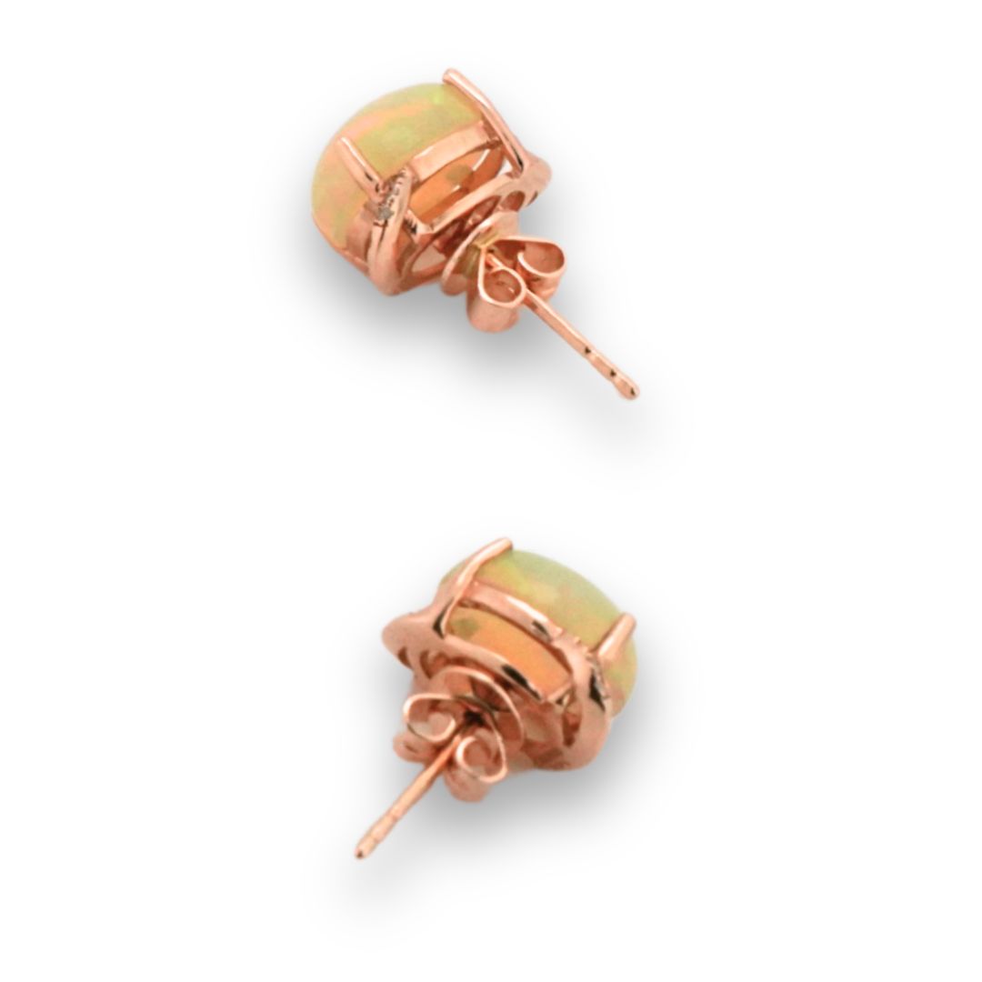 14K Rose Gold Ethiopian Opal Drop Earrings
