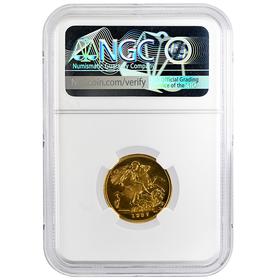 1937 Sovereign GREAT BRITAIN NGC PF67CAMEO George VIĀ