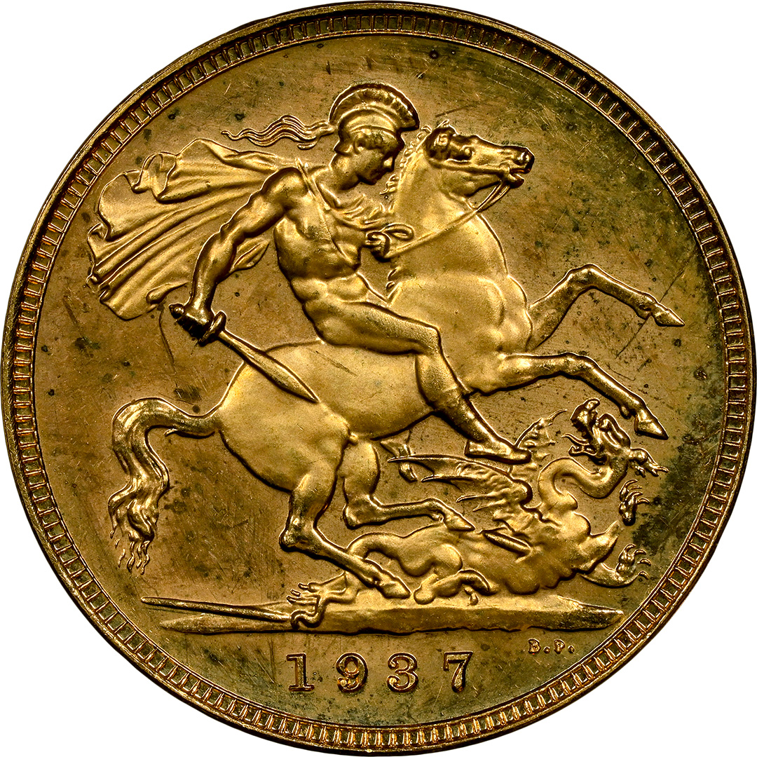 1937 Sovereign GREAT BRITAIN NGC PF67CAMEO George VI - Image 3