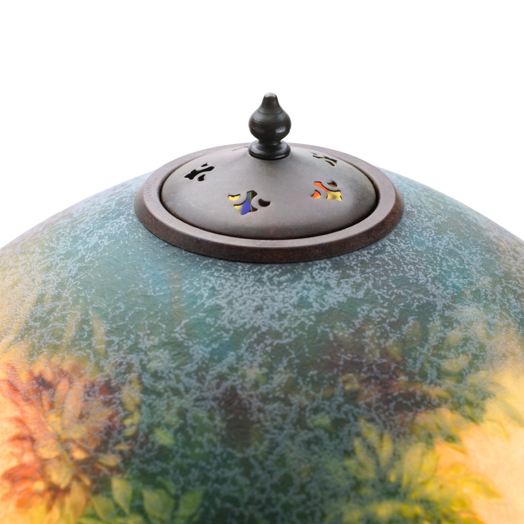 Handel Reverse Painted Birds of Paradise Table Lamp
