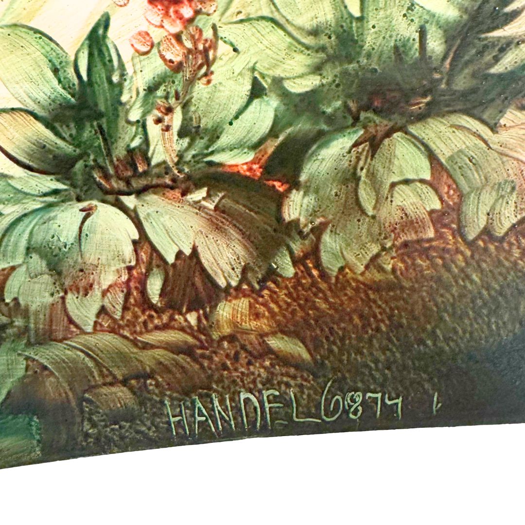 Handel Reverse Painted Birds of Paradise Table Lamp