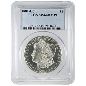 1881-CC $1 Morgan Dollar Rare Coin PCGS MS64DMPL