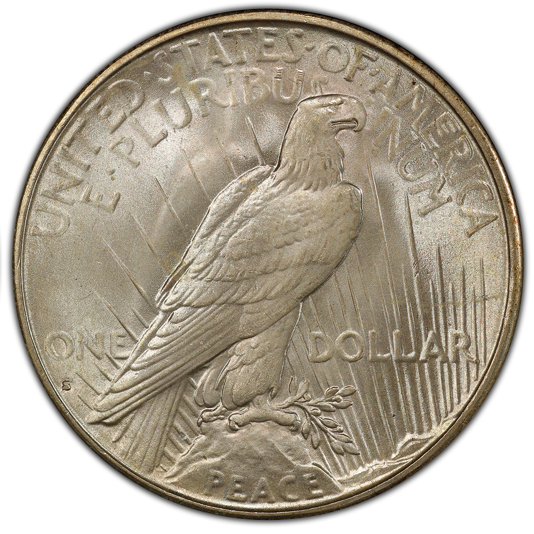 1935-S $1 Peace Dollar Rare Coin PCGS MS66+ CAC