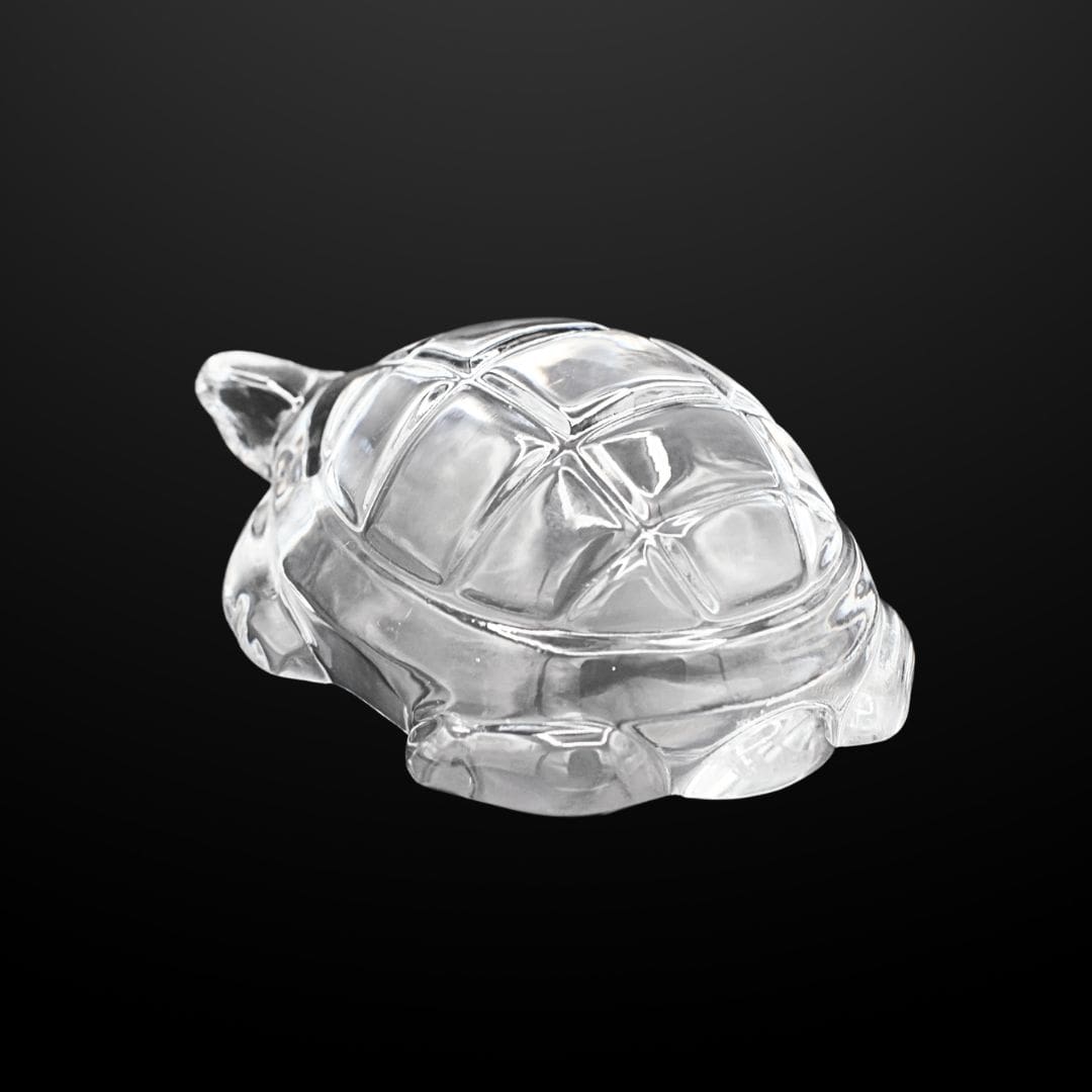 Baccarat Crystal Turtle Figurine French Art Glass