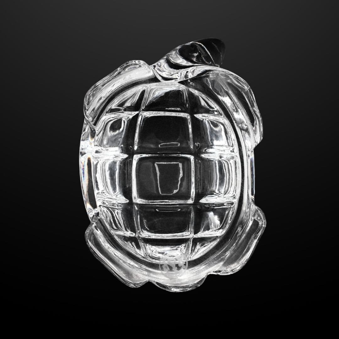 Baccarat Crystal Turtle Figurine French Art Glass