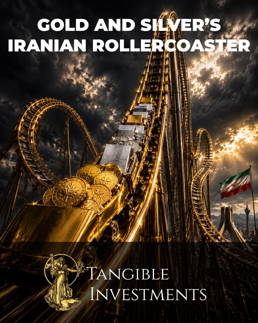 Gold and Silver Iranian Rollercoaster