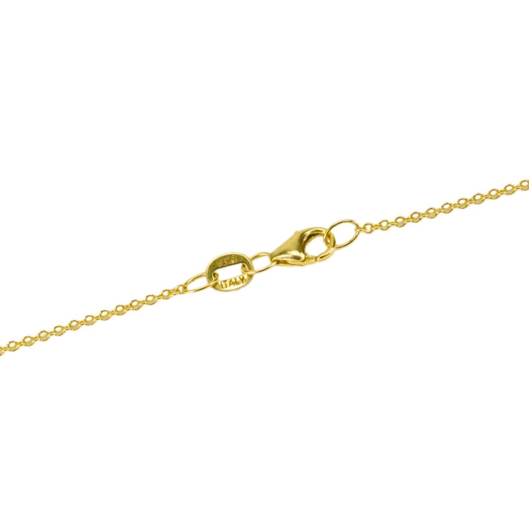 14K Yellow Gold Diamond Dragon Pendant Necklace
