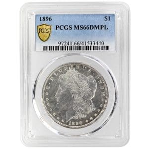 1896 $1 Morgan Dollar PCGS MS66DMPL