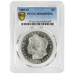 1885-O $1 Morgan Dollar PCGS MS66DMPL