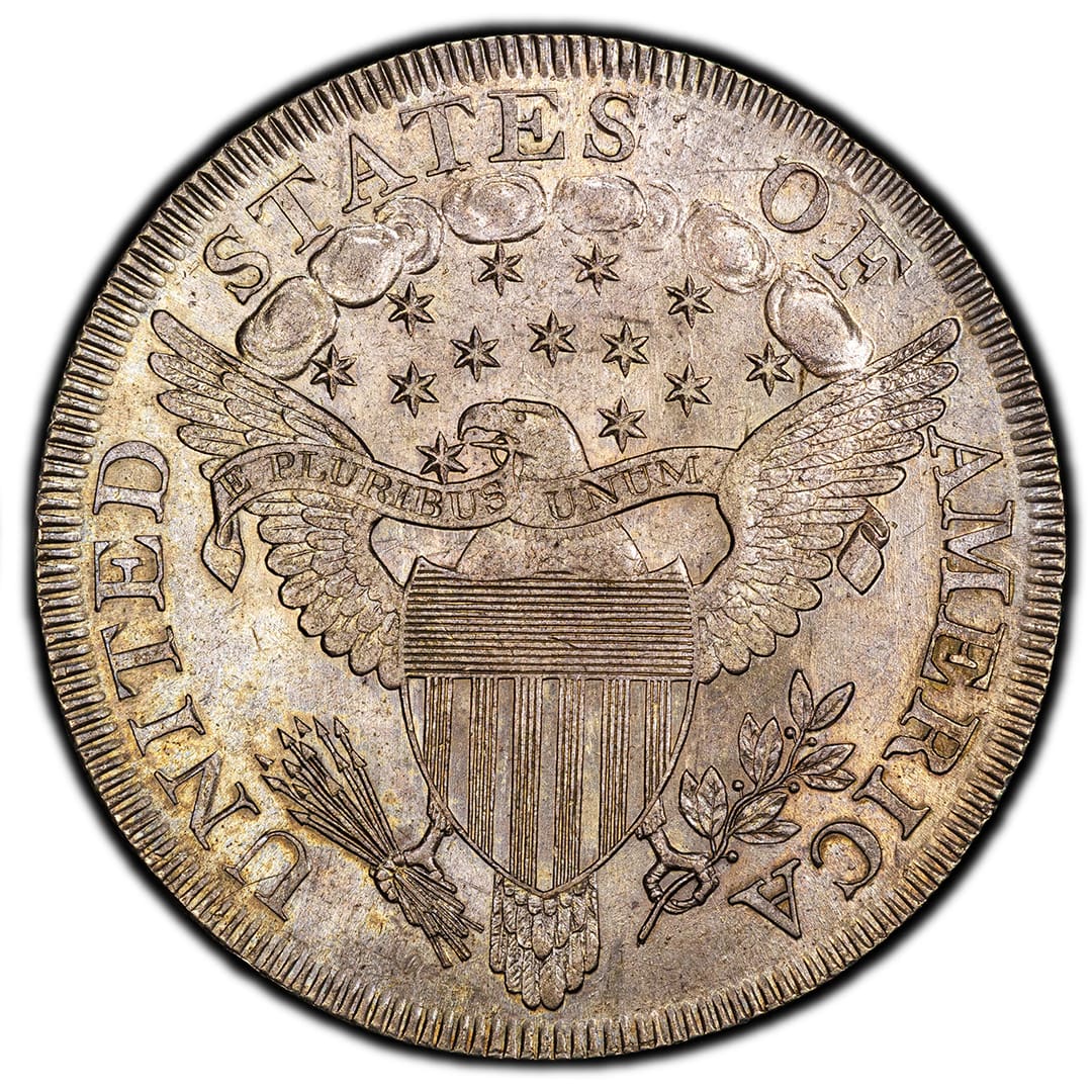 1800 $1 Draped Bust Dollar 10 Arrows PCGS AU55