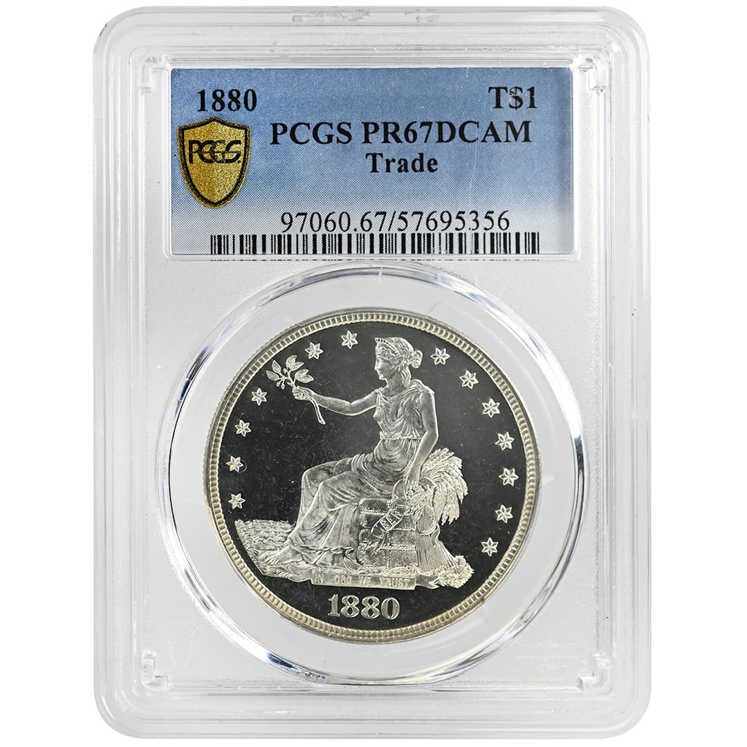 1880 T$1 Trade Dollar PCGS PR67DCAM - Tangible Investments