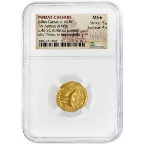 Twelve Caesars AV Aureus Julius Caesar d. 44 BC Strike: 5/5 Surface: 4/5