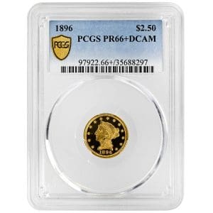 1896 $2.50 Liberty Head Rare Coin PCGS PR66DCAM