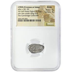 Lydia Croesus AR Half-Stater or Siglos NGC AU