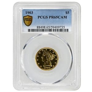 1903 $5 Liberty Head Rare Coin PCGS PR65CAM