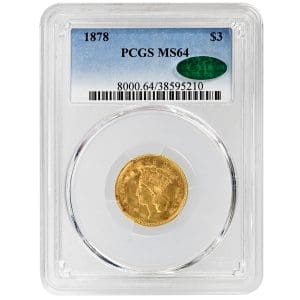 1878 $3 Gold Princess Head
