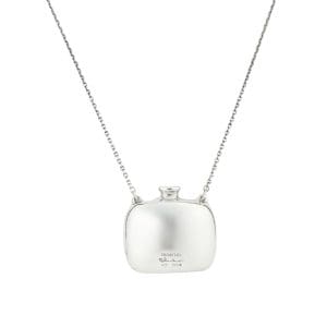 Tiffany & Co Elsa Peretti Sterling Silver Open Bottle Pendant Necklace