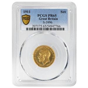 1911 George V Sovereign PCGS PR65 S3996