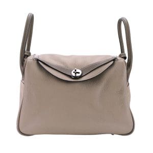 Hermès Lindy 34 Etoupe Etain Clemence Palladium Hardware