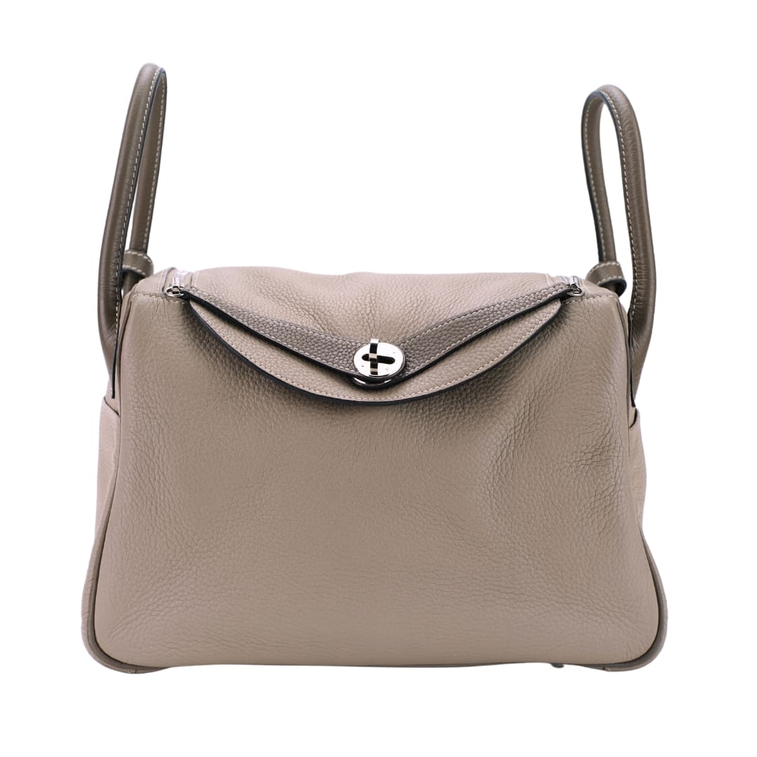 Hermès Lindy 34 Etoupe Etain Clemence Palladium Hardware